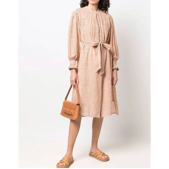 Ulla Johnson Fiora 100% Cotton Dress in Fawn NWOT Size 4 - Picture 1 of 16
